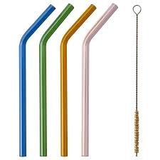 سيت مصاصات زجاج للمشروبات الباردة