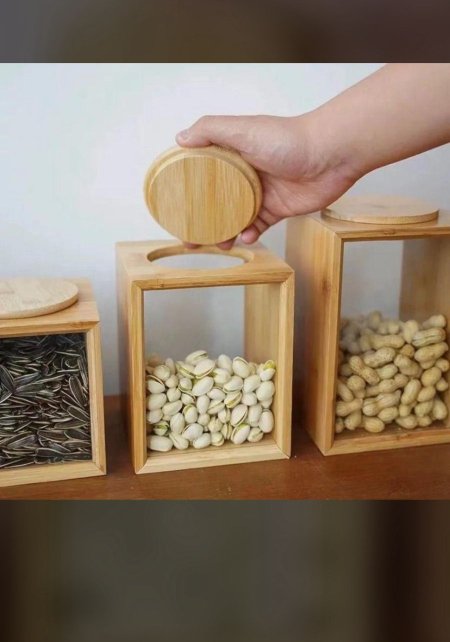 طقم البقوليات خشب بامبو